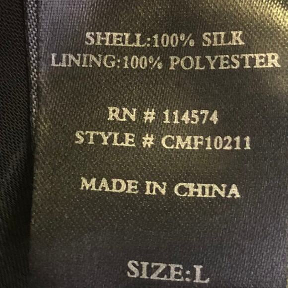 Bellatrix 100% Silk Sheer Blue  Yellow Floral Ruffle Cap Short Sleeve Top L - Picture 3 of 4